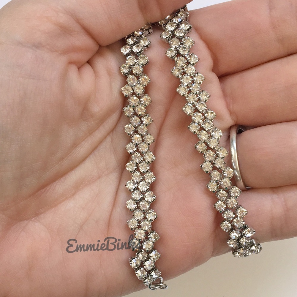 New Vintage Style Crystal Rhinestone Choker Necklace - Picture 8 of 16